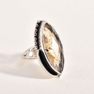Rutilated Quartz Sterling 925 Ring 👩🏼‍🎨Artisan